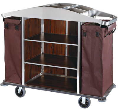 OKEY  hotel service room washhouse foldable  metal  linen trolley commercial hotel housekeeping trolley