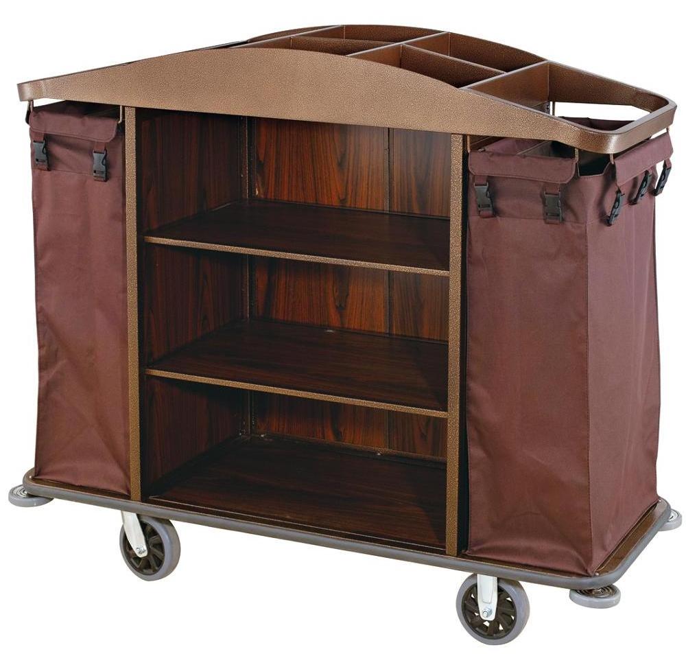 OKEY  hotel service room washhouse foldable  metal  linen trolley commercial hotel housekeeping trolley