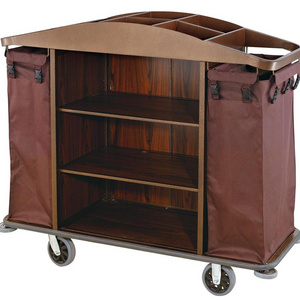 OKEY  hotel service room washhouse foldable  metal  linen trolley commercial hotel housekeeping trolley