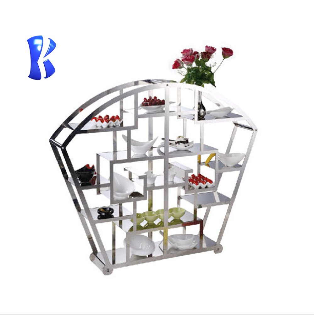 OKEY Hotel restaurant wedding gold buffet party food display catering stand serving salad rack dessert risers for food dishes