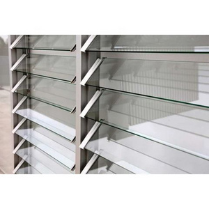 adjustable blade 600x600 bathroom aluminium glass louvers window glass shutter