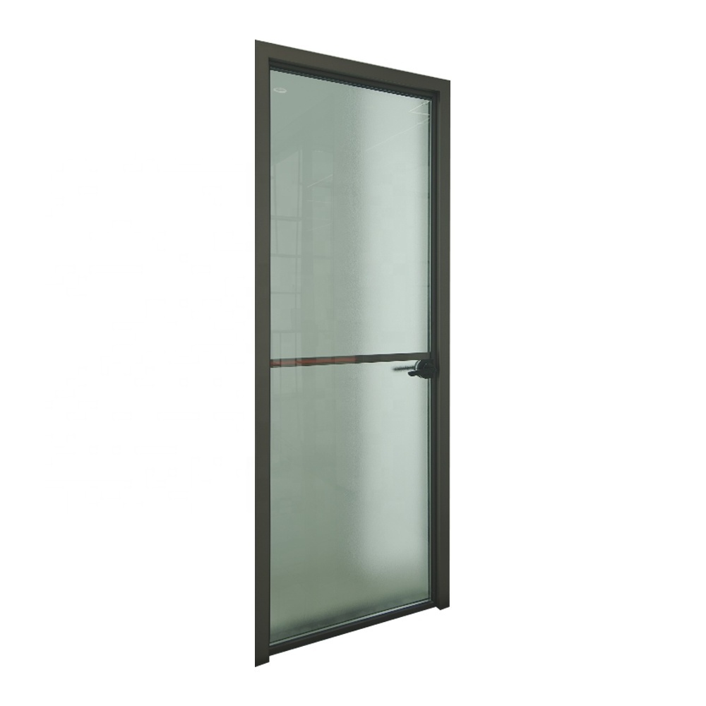 Guangzhou aluminum frosted glass bathroom door 8mm glass toilet door