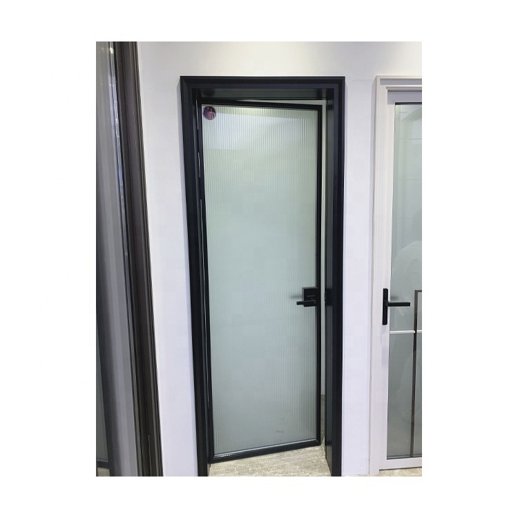 Guangzhou aluminum frosted glass bathroom door 8mm glass toilet door