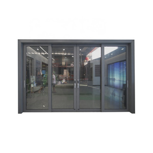 Exterior aluminum smart lock sliding glass door