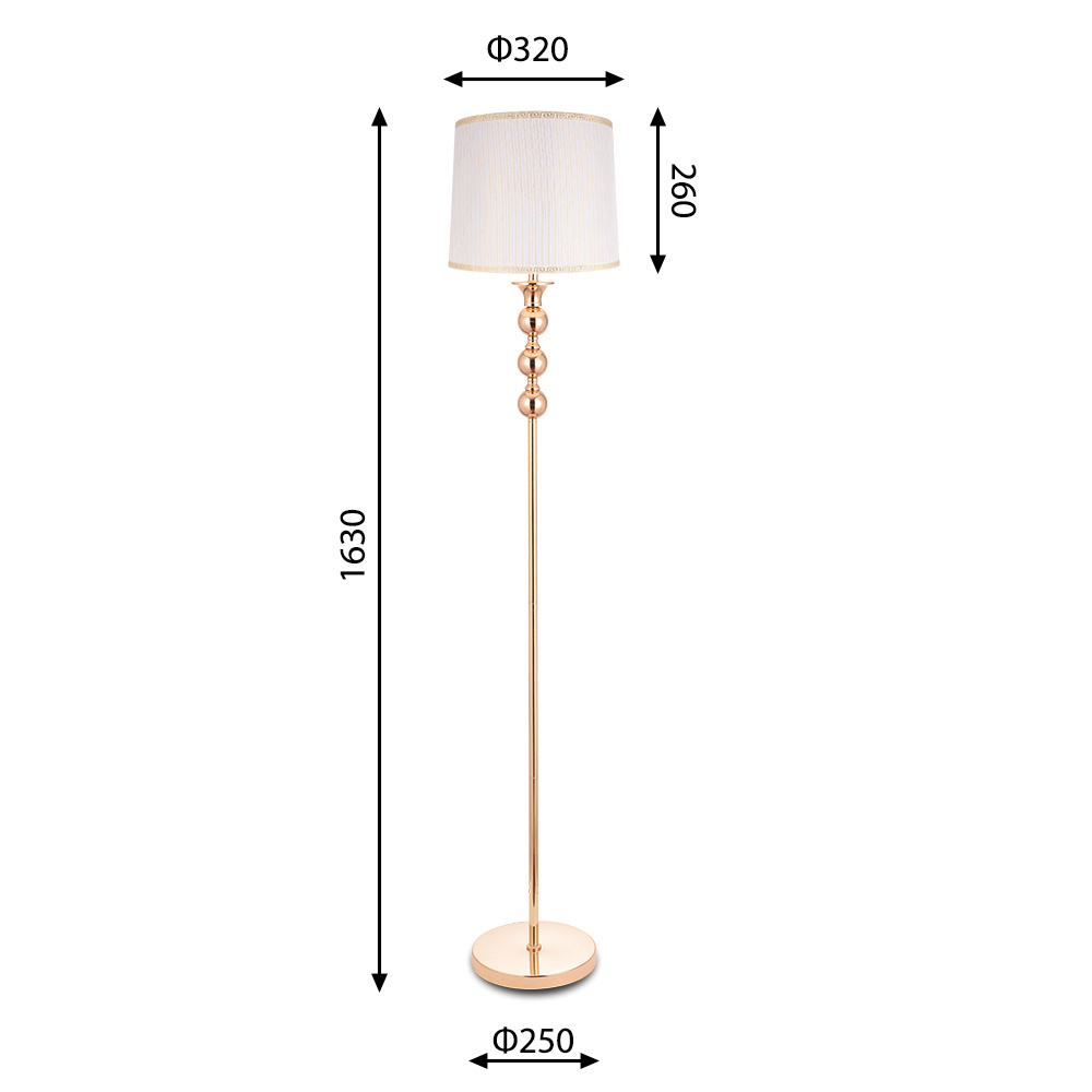 Modern standing lamp corner lighting for home dual metal ball can be customized into double crystal ball luxury tall floor lamp