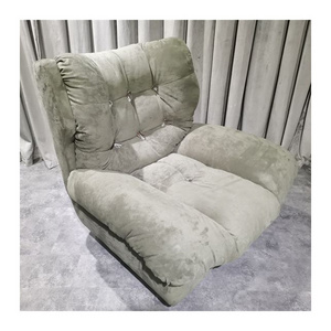 Hot sale technology cloth velvet swivel chair living room modern home leisure single sofa chair recliner