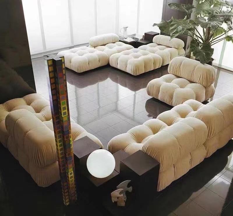 Custom color home technology fabric Luxury Sofa velvet Modular  living room furniture modern sectional sofa