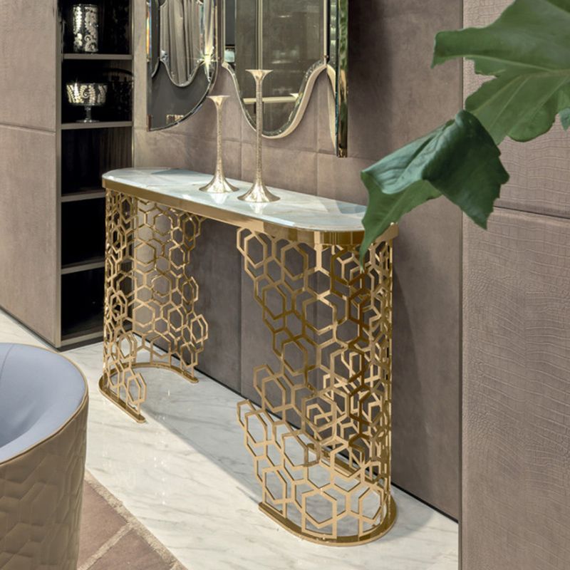 New Design Modern Luxury Marble Console Table Hallway Entry Cabinets for Home Hotel Furniture