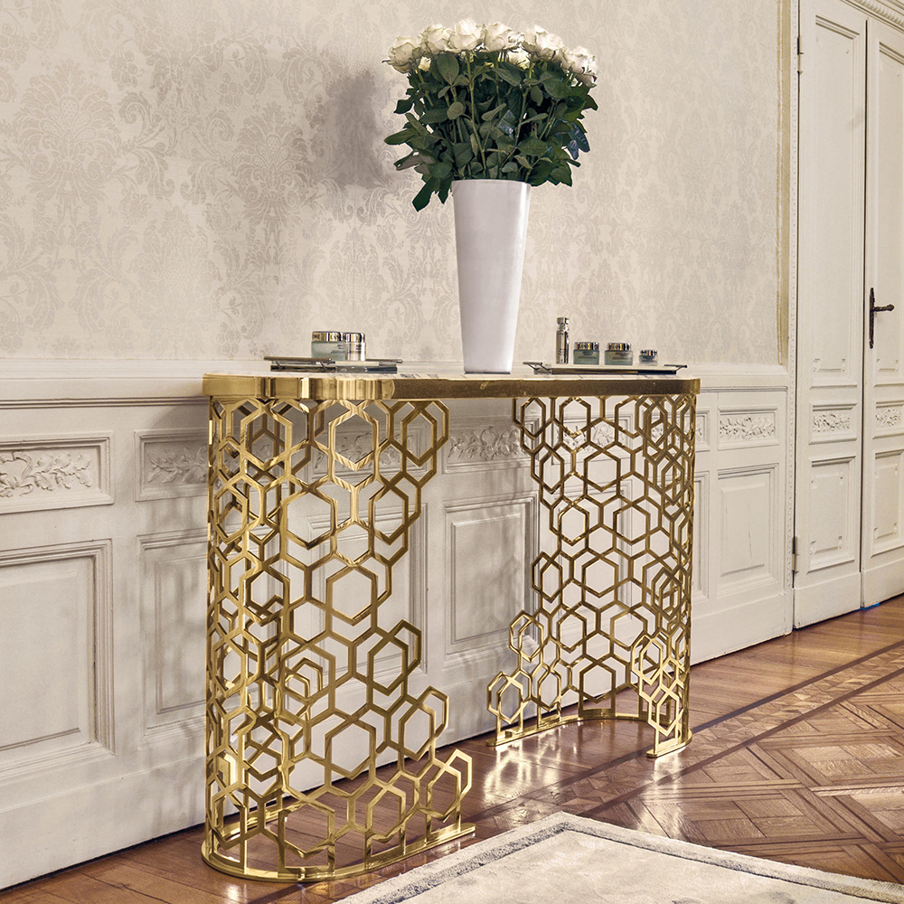 New Design Modern Luxury Marble Console Table Hallway Entry Cabinets for Home Hotel Furniture