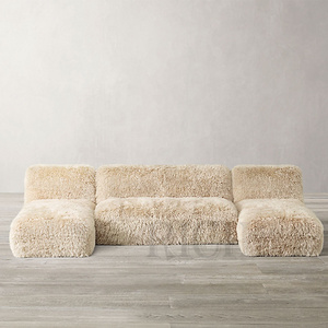 sheepskin modular faux fur couch sofa fluffy sectional couch commercial sectional couch beige modern u shaped sectional sofa