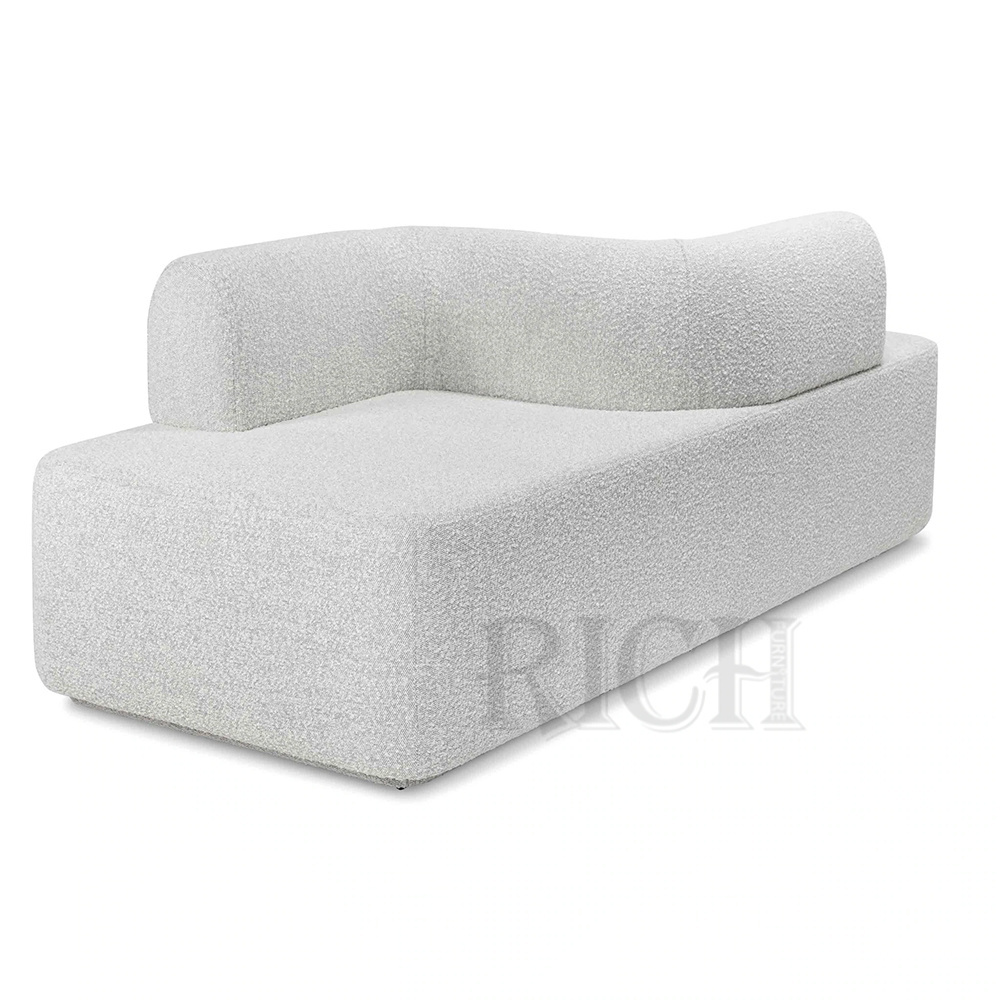 boucle sheepskin  2 seater sofa for office space waiting lobby sofa furniture modern white office reception sofa