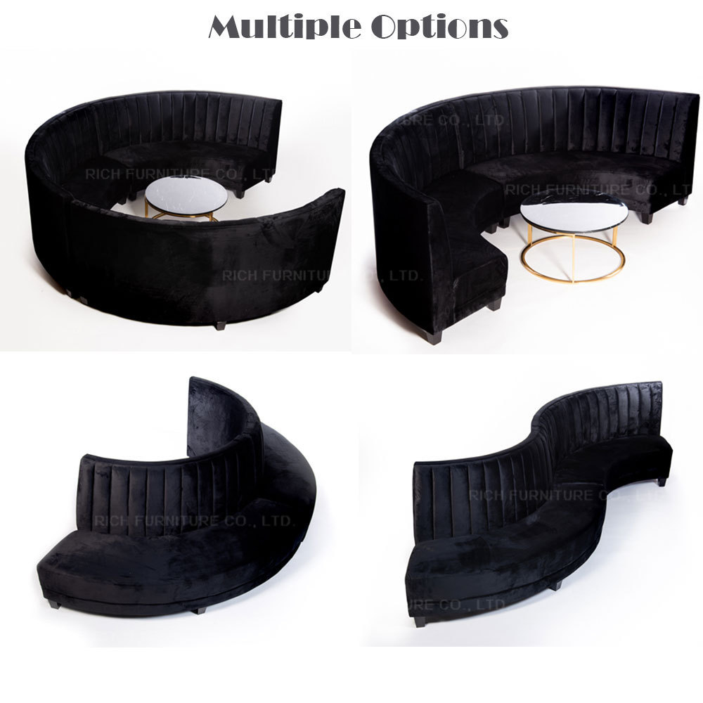 restaurant booth sofa circular bar club quarter round lobby sectional sofa sets semi circle couch round hotel lobby sofa