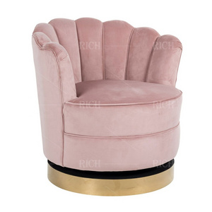 flower shaped sillones sofa pink velvet armchair lounge chair tub chair living room upholstered pink barrel shaped chairs