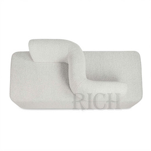 boucle sheepskin  2 seater sofa for office space waiting lobby sofa furniture modern white office reception sofa