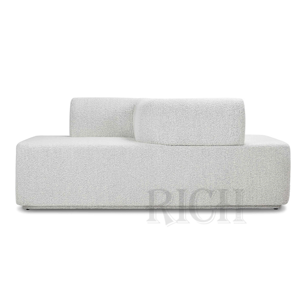 boucle sheepskin  2 seater sofa for office space waiting lobby sofa furniture modern white office reception sofa