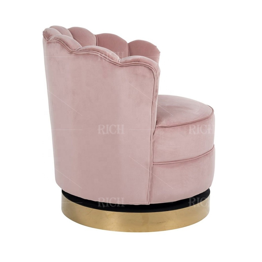 flower shaped sillones sofa pink velvet armchair lounge chair tub chair living room upholstered pink barrel shaped chairs