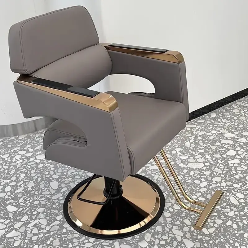 Fancy PU leather salon furniture anti-fatigue floor mat chair hairdresser barber chair black salon barber shop chair