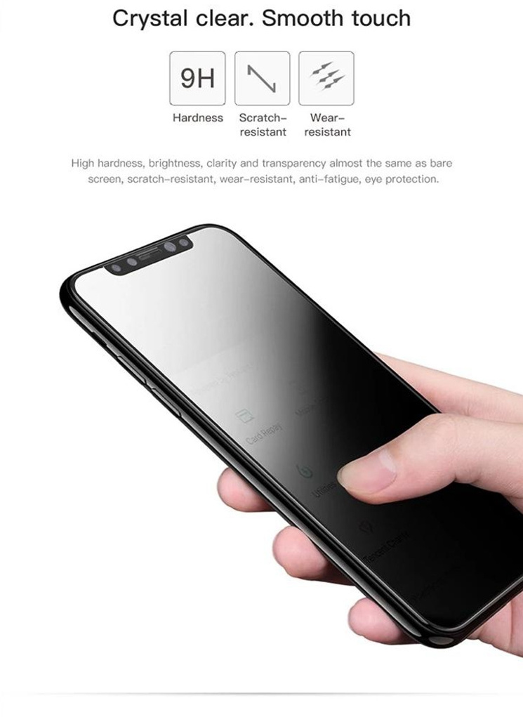 High Clear Screen Protector 3d 9h Privacy Anti-explosion Invisible Tempered Glass For Iphone X Iphone Xr