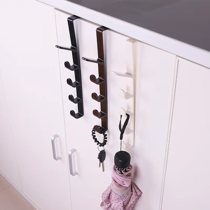 Wall Mounted Clothing Tower Umbrella Keys Sundries Hook Hanging Shoes Cabinet Closet Bathroom Rack With 5 Sections Hooks