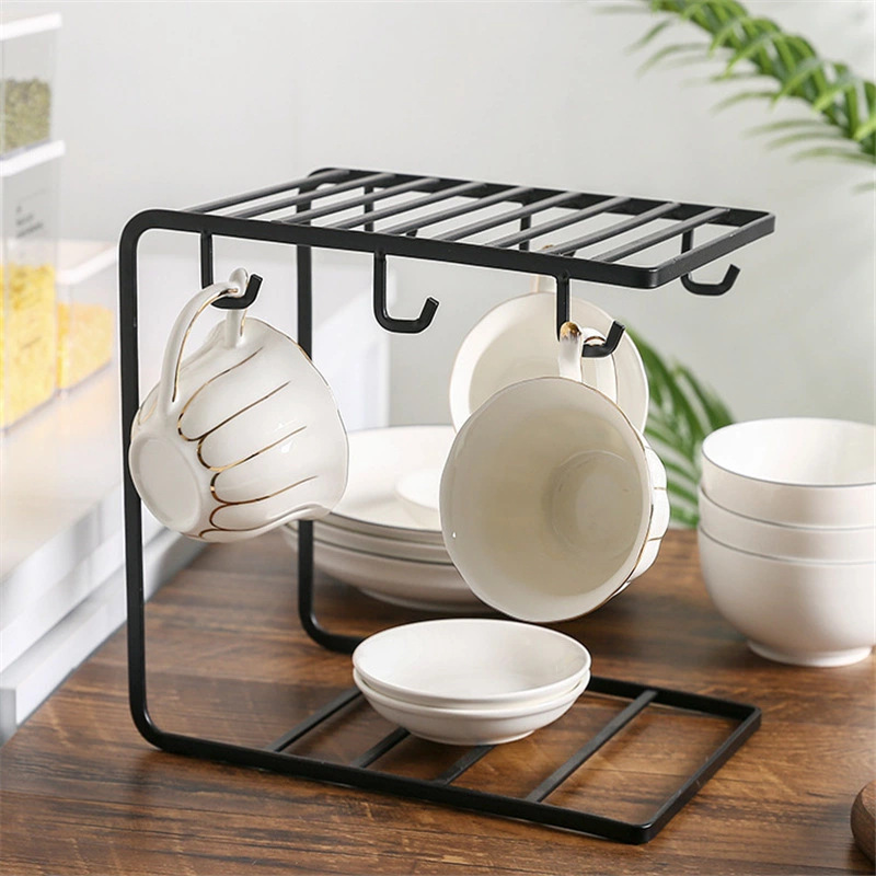 Nordic Iron Art Drain Cup Holder Household Storage Rack Mark Cup Storage Rack Simple Creative Coffee Cup Tray Rack