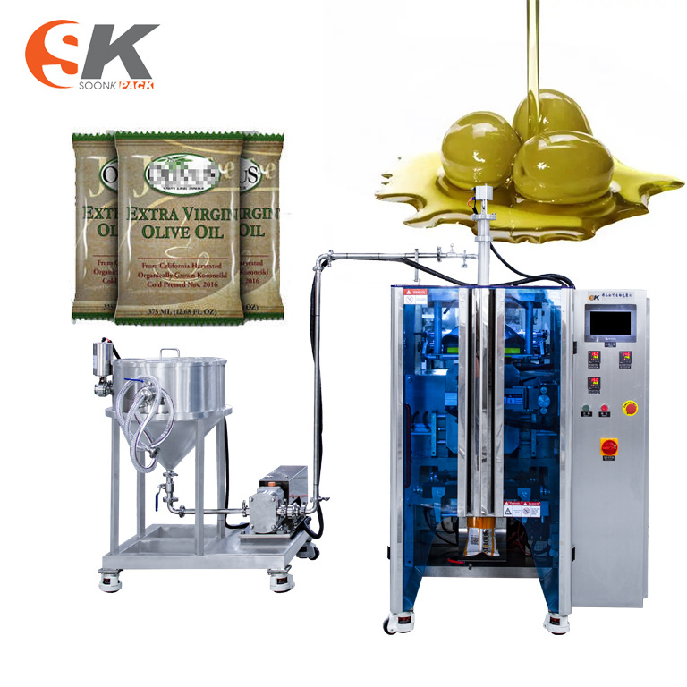 Vertical Packing Machine Tomato Paste Filling Machine Pneumatic Beverage Chili Oil Salad Dressing Filling And Packaging Machine