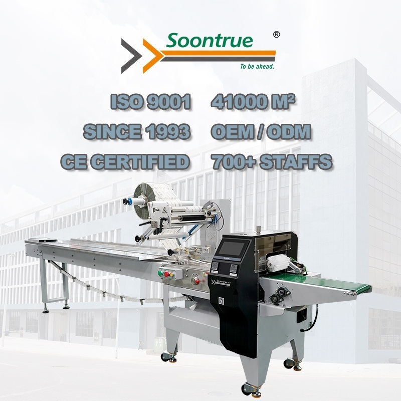 automatic high speed flow horizontal packing machine for fortune cookies bread