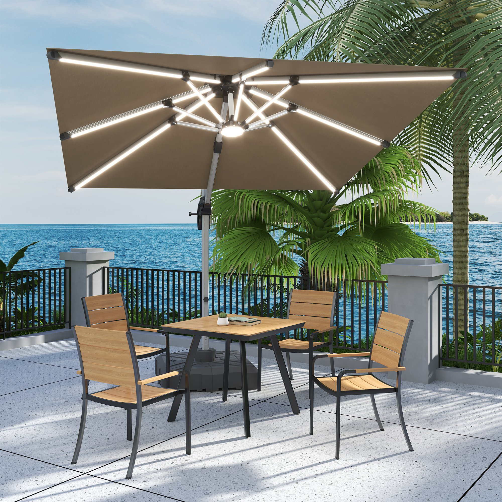 fulin custom garden cantilever umbrella outdoor parasol large roman umbrella