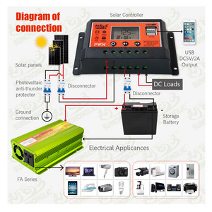 Sunchonglic factory wholesale pwm controller 12V 24V 10A 10amp manual pwm solar charge controller