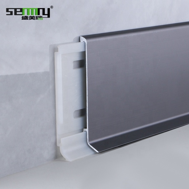 Beautiful colors skirting board Aluminium profile Wall Skirting Boardmetal baseboard waterproof wall skirting boardfloor molding