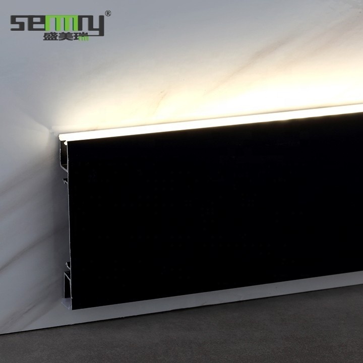 Aluminum wall panel Wall Flooring LED Skirting Board aluminum led baseboard lighting skirting led floor lights