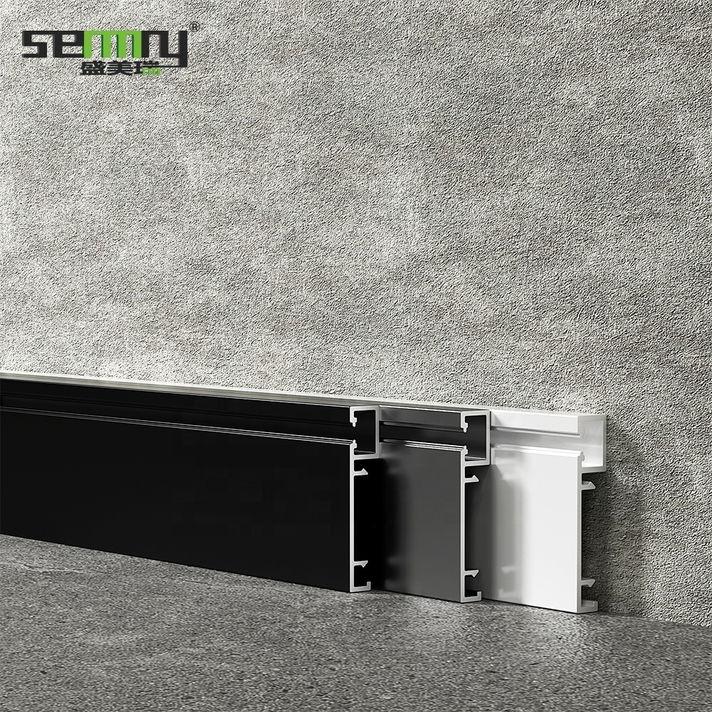 Free sample Aluminium Alloy Baseboard Wall Flooring LED Skirting Board aluminum led baseboard lighting skirting