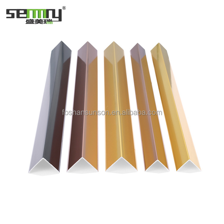 High quality factory price aluminum L-shape tile trim corner protector trims strips for home decoration