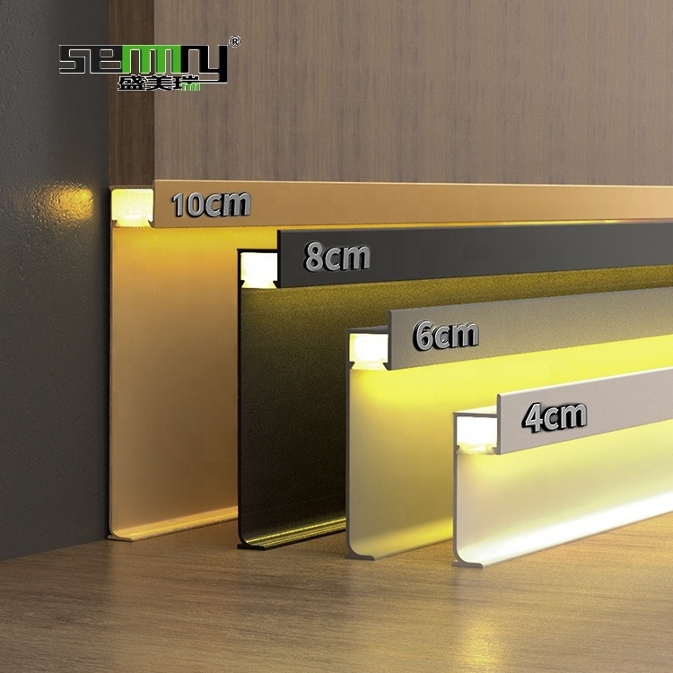 Hidden lighting concealed led bar aluminum profile led light wall skirting baseboard