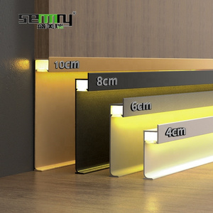 Hidden lighting concealed led bar aluminum profile led light wall skirting baseboard