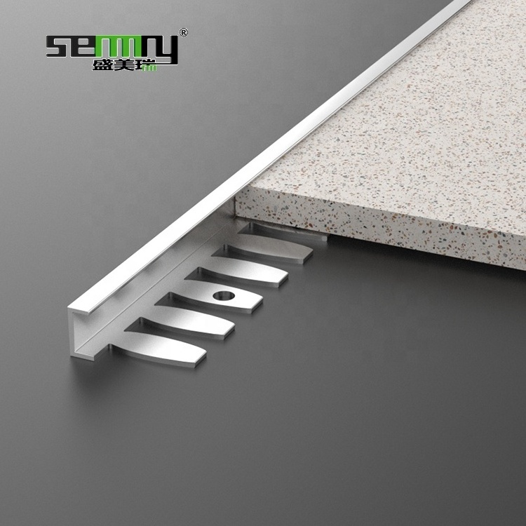 Aluminium Flexible Floor Trim Curved Floor Tile Edge Trim For Laminate Flooring Transition Strips