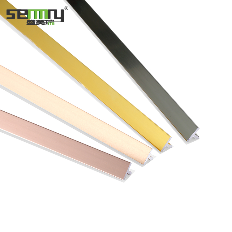 Metal tile trim aluminum t-molding t molding 10mm for building house decoration