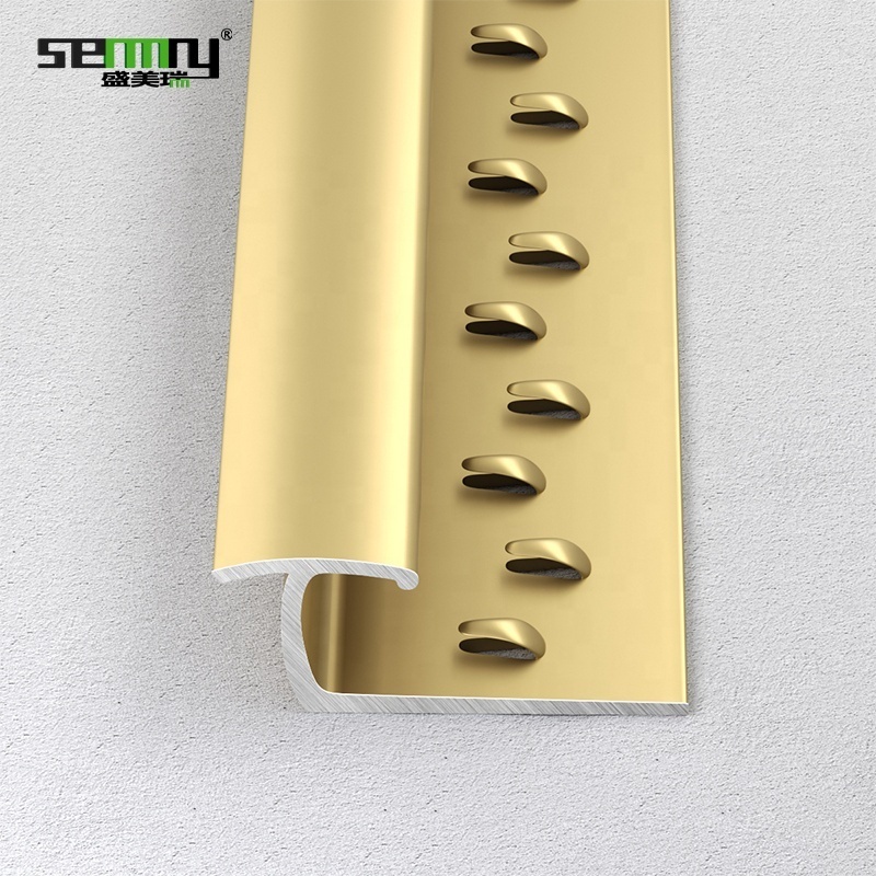 Customized Aluminum Carpet Trim Flooring Accessories Durable Flexible Aluminum Metal Edge Carpet Trim