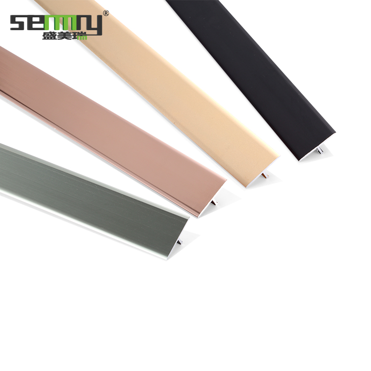 Metal tile trim aluminum t-molding t molding 10mm for building house decoration