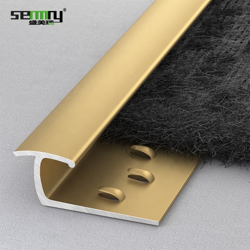 Customized Aluminum Carpet Trim Flooring Accessories Durable Flexible Aluminum Metal Edge Carpet Trim