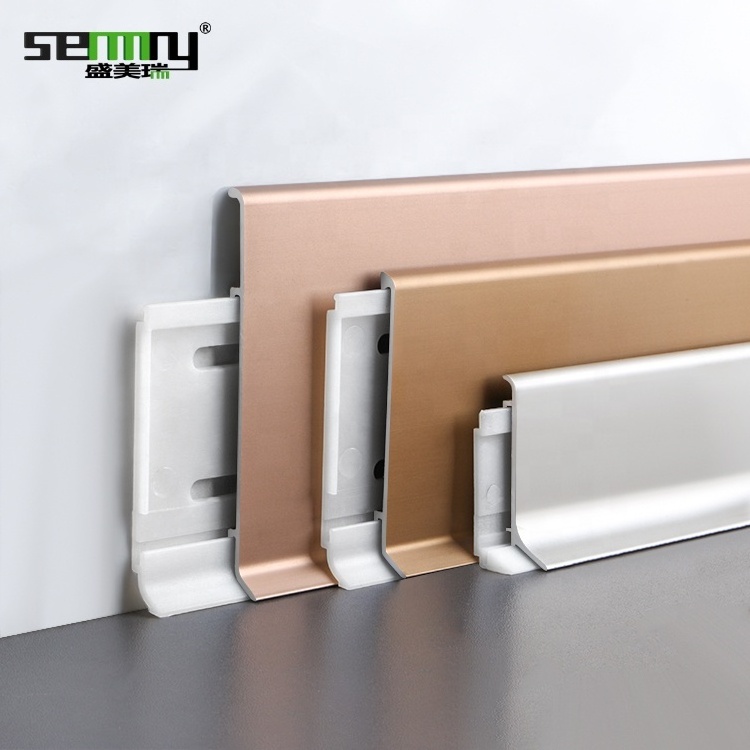 Beautiful colors skirting board Aluminium profile Wall Skirting Boardmetal baseboard waterproof wall skirting boardfloor molding