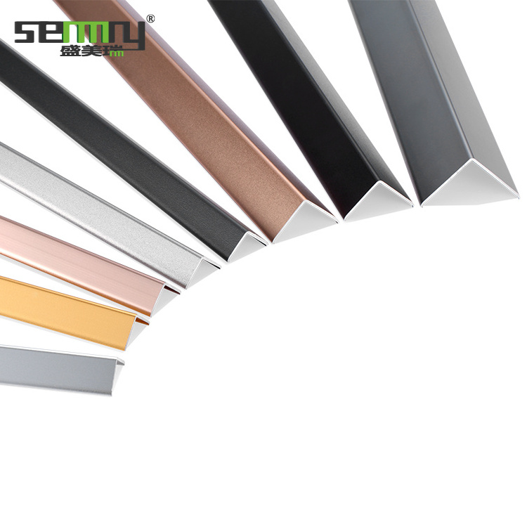 Aluminum decoration Modern Aluminum Price Tile Trim Flooring Wall Accessories Customized L shape Aluminum Alloy