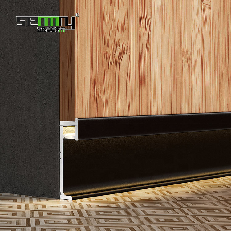 Hidden lighting concealed led bar aluminum profile led light wall skirting baseboard