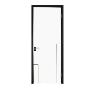 Waterproof Modern Design Interior Bathroom Fancy Wooden WPC/ABS Material Door for Houses