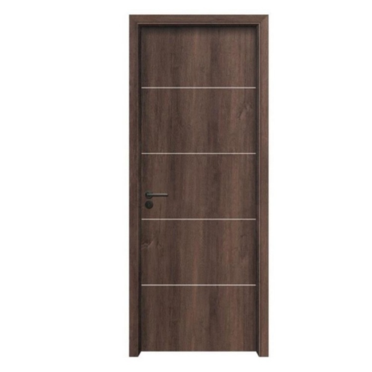 Waterproof Modern Design Interior Bathroom Fancy Wooden WPC/ABS Material Door for Houses