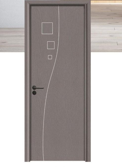 Cheap Price Interior Waterproof Bathroom Doors Skin Frame WPC Door Sets