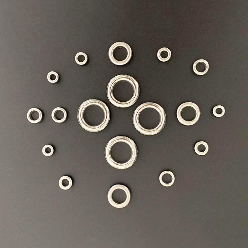 WT garment  grommet shoe hole ring eyelets 3mm 5mm 12mm 25mm 50mm round curtain eyelet custom stainless steel metal eyelets