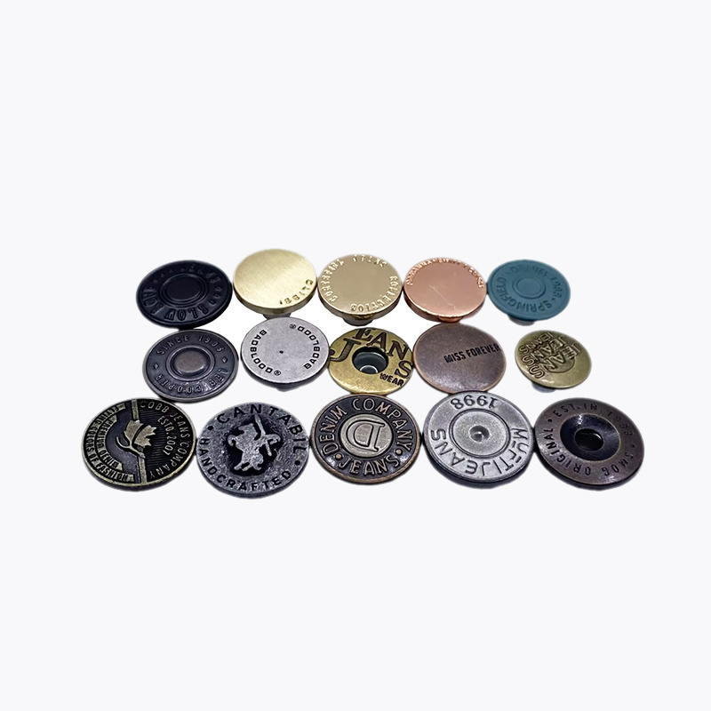 WT Custom Logo Jeans Round Press Magnetic 4 Parts Shirts Buttons for Clothes Gold Zinc Alloy Colorful Metal Plating Dry Cleaning