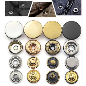 Wholesale good quality custom logo for clothing accessories alloy brass press magnetic colorful metal snap buttons