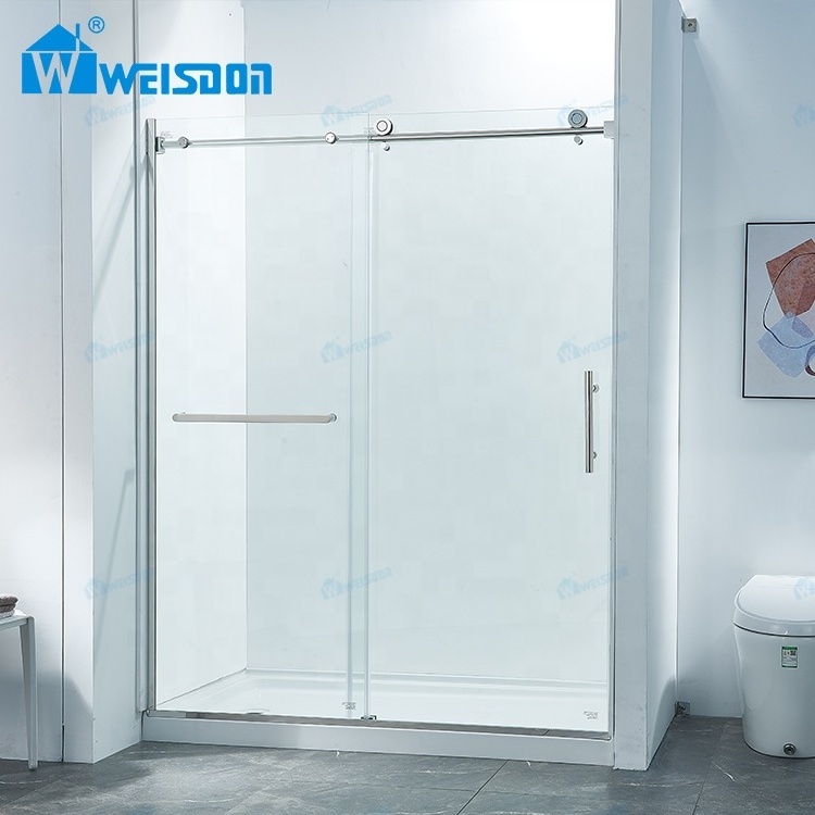 American Luxurious Good Quality Simple Frameless Bathroom Shower Door Glass Shower Room