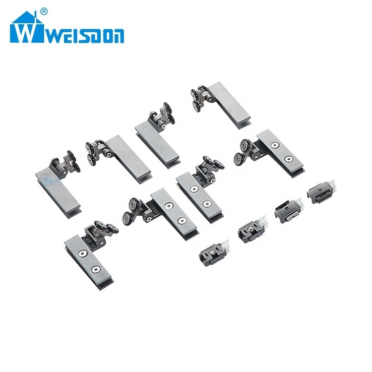 Weisdon Screw Roller Handle Rail System Full Set With Frame Stainless Steel Shower Room Accessories Without Glass